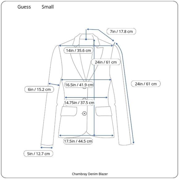 guess Light Wash Denim Jacket Blazer Small - Picture 16 of 16